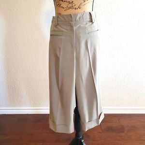Olive Green below the knee pant Capris.